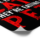 Ze eten de honden, de katten en de huisdieren poster (Hoek)