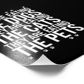 Ze eten de honden, de katten en de huisdieren Trum Foto Afdruk (Hoek)