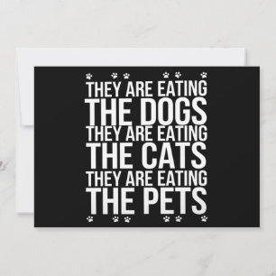 Ze eten de honden, de katten en de huisdieren Trum Kaart
