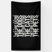 Ze eten de honden, de katten en de huisdieren Trum Spandoek (Verticaal)