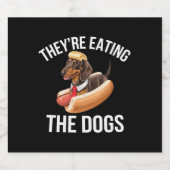 Ze eten de honden Donald Trump Debat 2024 Bier Etiket (Enkel label)