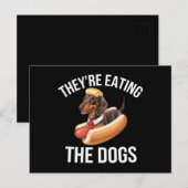 Ze eten de honden Donald Trump Debat 2024 Briefkaart (Voorkant / Achterkant)