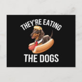 Ze eten de honden Donald Trump Debat 2024 Briefkaart (Voorkant)