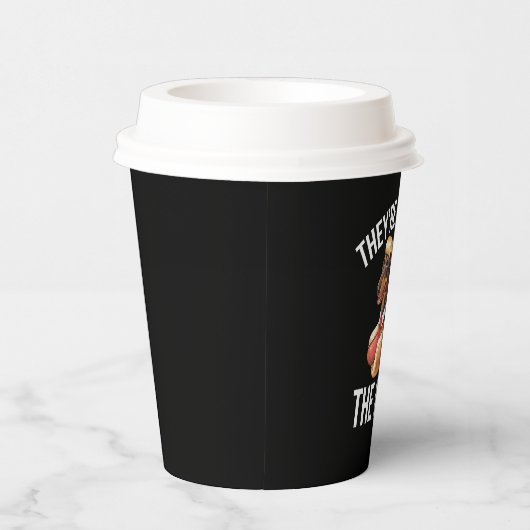 Ze eten de honden Donald Trump Debat 2024 Papieren Bekers (Rechts)