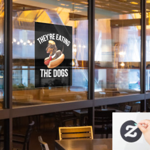 Ze Eten De Honden Donald Trump Debat 2024 Raamsticker