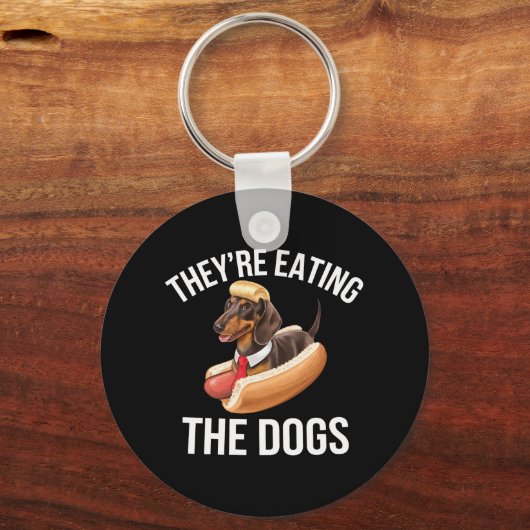 Ze eten de honden Donald Trump Debat 2024 Sleutelhanger (Voorkant)