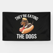 Ze eten de honden Donald Trump Debat 2024 Spandoek (Horizontaal)