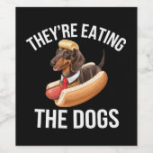 Ze eten de honden Donald Trump Debat 2024 Wijn Etiket (Enkel label)