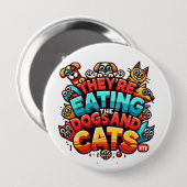 Ze eten de honden en katten Button (Voorkant /achterkant)