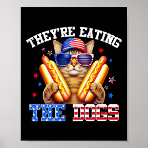 Ze eten de honden en katten Kamala Trump Deby Poster