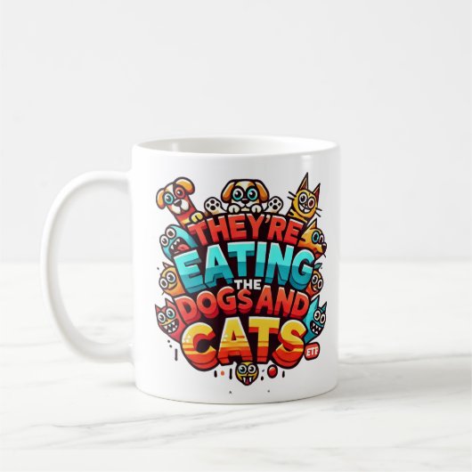 Ze eten de honden en katten Mok (Links)