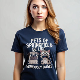 Ze eten de honden en katten van Springfield T-shirt