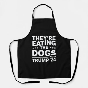 Ze eten de honden Funny Debate Trump citaat Schort