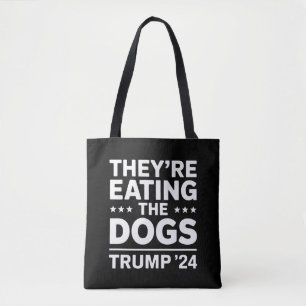 Ze eten de honden Funny Debate Trump citaat Tote Bag