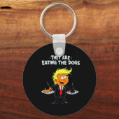 Ze eten de honden grappig citaat van Trump Sleutelhanger (Voorkant)