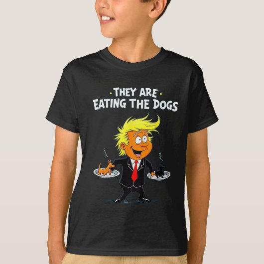 Ze eten de honden grappig citaat van Trump T-shirt (Voorkant)