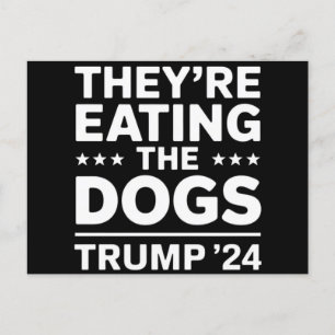 Ze eten de honden Grappig Debat Trump Quote Briefkaart
