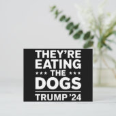Ze eten de honden Grappig Debat Trump Quote Briefkaart (Staand voorkant)