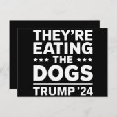 Ze eten de honden Grappig Debat Trump Quote Briefkaart (Voorkant / Achterkant)