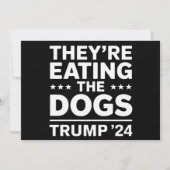 Ze eten de honden Grappig Debat Trump Quote Kaart (Voorkant)