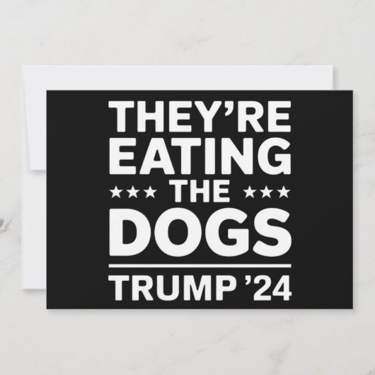 Ze eten de honden Grappig Debat Trump Quote Kaart (Voorkant)
