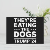 Ze eten de honden Grappig Debat Trump Quote Kaart (Staand voorkant)