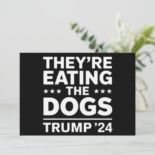Ze eten de honden Grappig Debat Trump Quote Kaart (Staand voorkant)