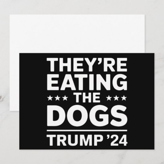 Ze eten de honden Grappig Debat Trump Quote Kaart (Voorkant / Achterkant)