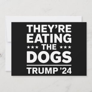 Ze eten de honden Grappig Debat Trump Quote Kaart