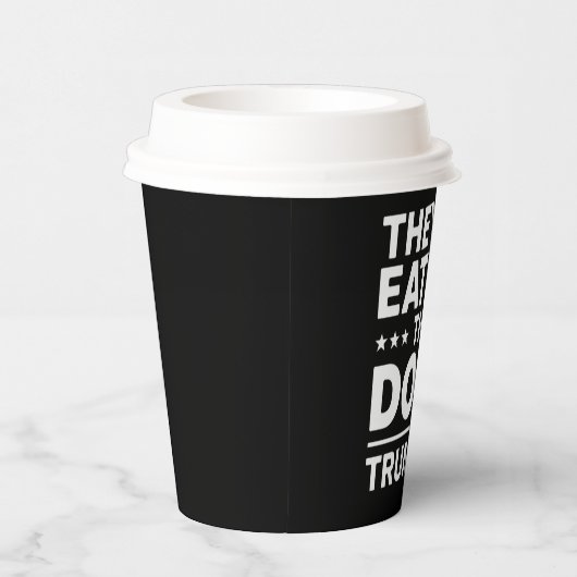Ze eten de honden Grappig Debat Trump Quote Papieren Bekers (Rechts)