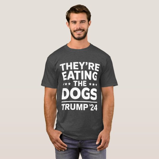 Ze eten de honden Grappig Debaterump Quote jongen T-shirt (Voorkant volledig)