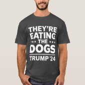 Ze eten de honden Grappig Debaterump Quote jongen T-shirt (Voorkant)