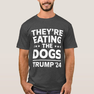 Ze eten de honden Grappig Debaterump Quote jongen T-shirt