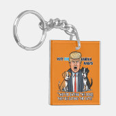 Ze eten de honden Grappig Trump Kamala 2024 Sleutelhanger (Voorkant Links)