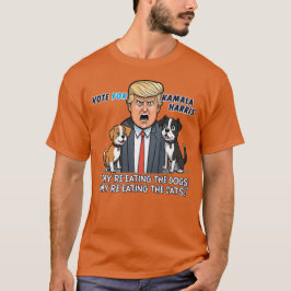 Ze eten de honden Grappig Trump Kamala 2024 T-shirt