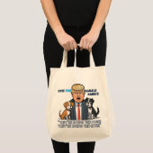 Ze eten de honden Grappig Trump Kamala 2024 Tote Bag (Voorkant (product))