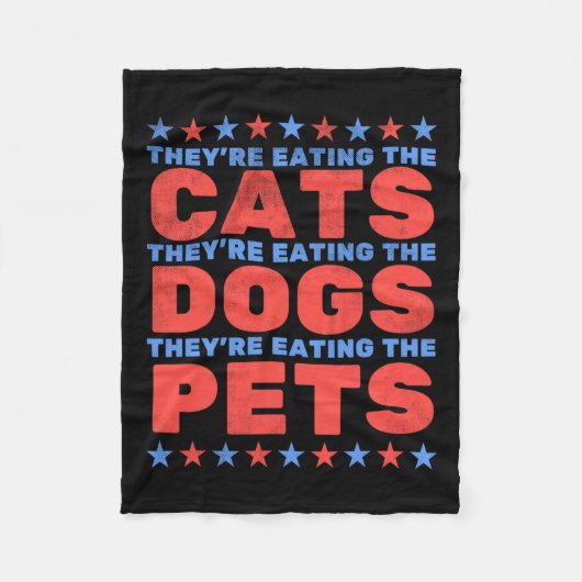 Ze eten de honden op fleece deken (Voorkant)