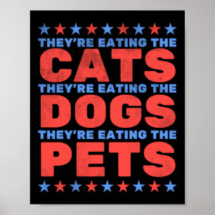 Ze eten de honden op poster