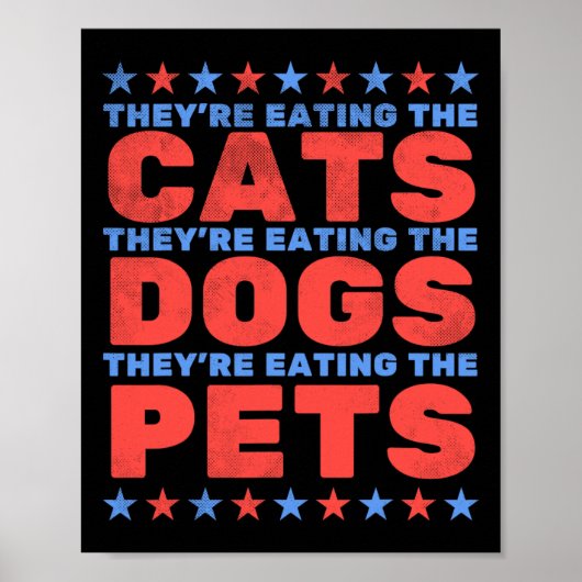 Ze eten de honden op poster (Voorkant)