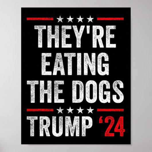 Ze eten de honden op poster (Voorkant)