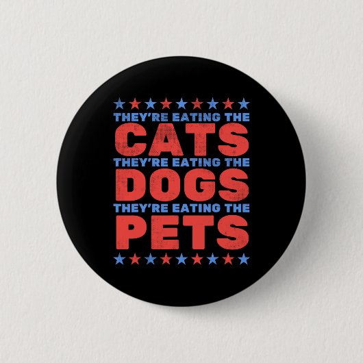 Ze eten de honden op ronde button 5,7 cm (Voorkant)