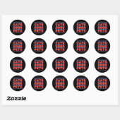 Ze eten de honden op ronde sticker (Vel)