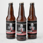 Ze eten de honden Trump 2024 debat Bier Etiket (Flessen)
