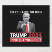 Ze eten de honden Trump 2024 debat Bier Etiket (Enkel label)