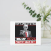 Ze eten de honden Trump 2024 debat Briefkaart (Staand voorkant)