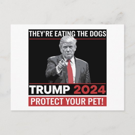 Ze eten de honden Trump 2024 debat Briefkaart (Voorkant)
