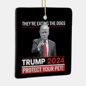 Ze eten de honden Trump 2024 debat Keramisch Ornament (Rechts)
