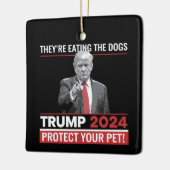 Ze eten de honden Trump 2024 debat Keramisch Ornament (Links)