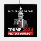 Ze eten de honden Trump 2024 debat Keramisch Ornament (Voorkant)