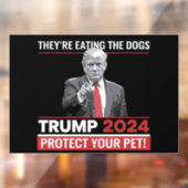Ze eten de honden Trump 2024 debat Raamsticker (Vel 2)